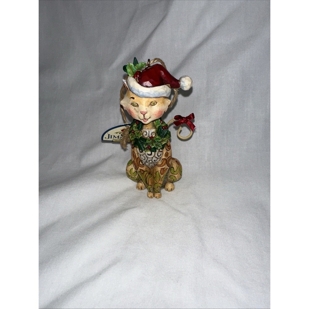 Jim Shore Heartwood Creek Santa Claws Cat Christmas Holiday 2007‎